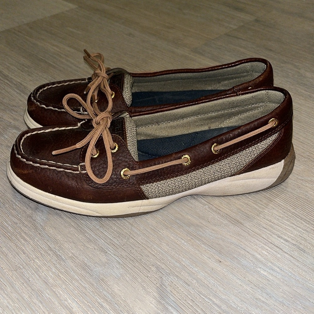 Sperry Original Yacht Boat shoes Laguna Slip on brown leather fisherman core 8 - Picture 10 of 11